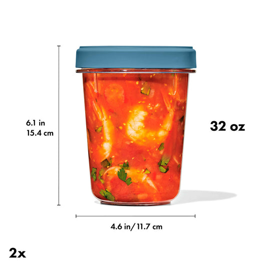 Twist & Stack Container, 2 Pack / 946ml