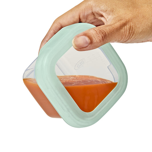 Baby Blocks Food Storage Containers (180 ml) - Opal