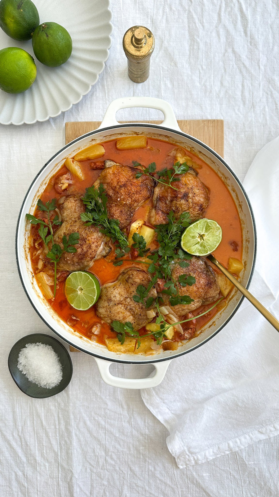 One Pan Chicken, Pineapple And Chorizo