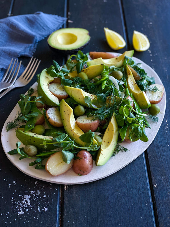 Delcado Avocado, Potato & Snow Pea Salad