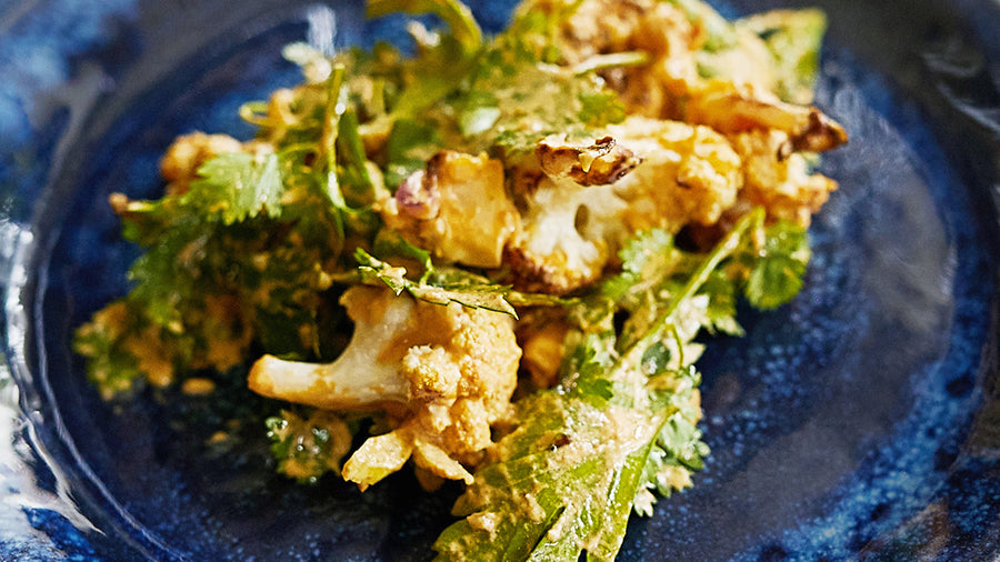 Creamy Sundried Tomato and Cashew Roasted Cauliflower Salad
