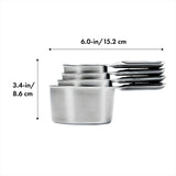 4 Piece Stainless Steel Measuring Cup Set