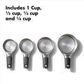 4 Piece Stainless Steel Measuring Cup Set