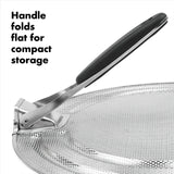 Splatter Screen With Folding Handle