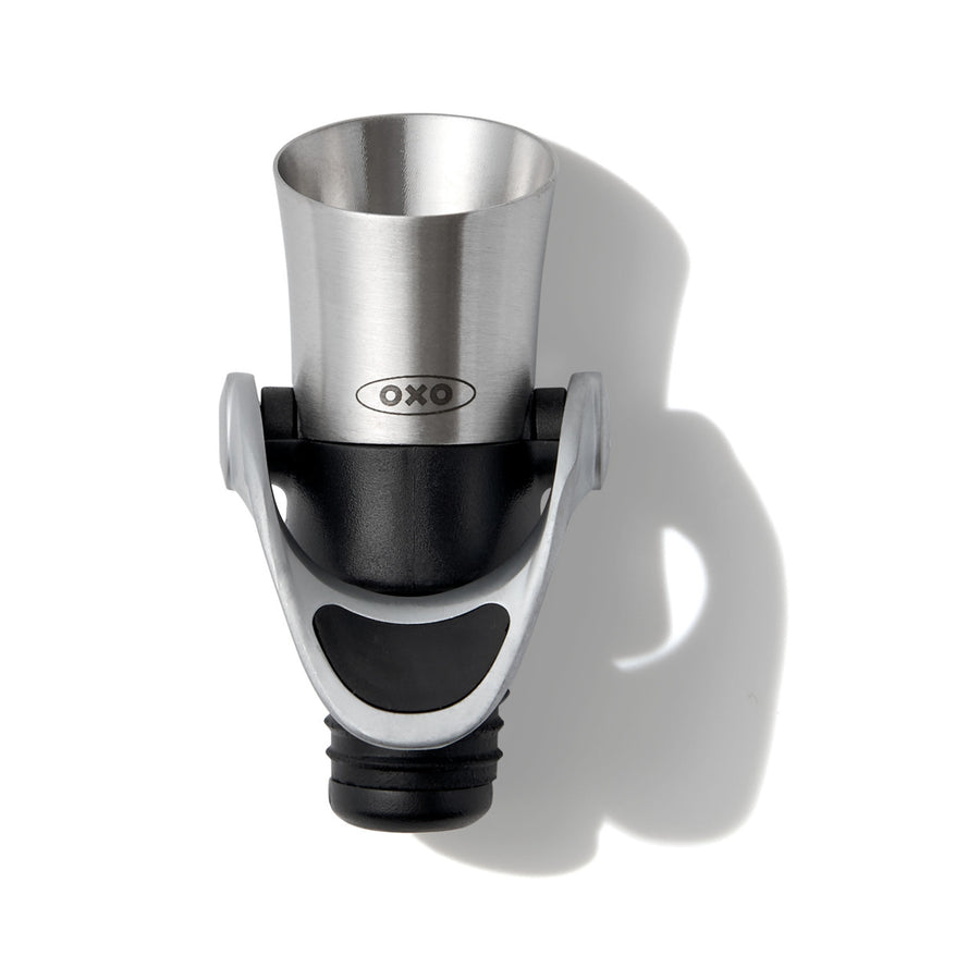OXO wine bottle stopper on a white background