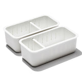 2-Piece Adjustable Drawer Bin Set