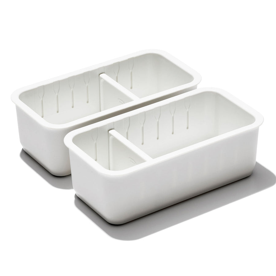 2-Piece Adjustable Drawer Bin Set