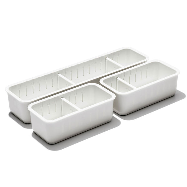 3-Piece Adjustable Drawer Bin Set