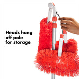 Long Reach Dusting System With Pivoting Heads