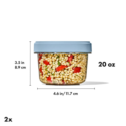 Twist & Stack Container, 2 Pack / 592ml