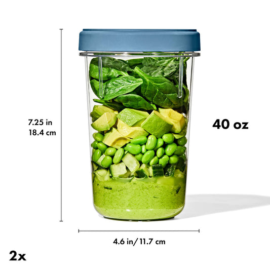 Twist & Stack Container, 2 Pack / 1.2L