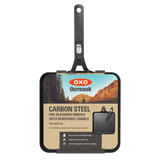 OXO Outdoor Carbon Steel Square Griddle Pan with Removable Handle - 10.5in/ 26.5cm