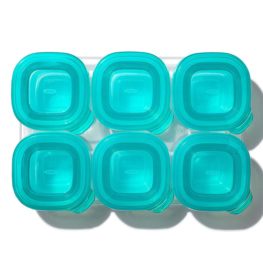 Silicone Baby Blocks - Teal - small