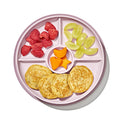 Stick & Stay Divided Plate - Blossom
