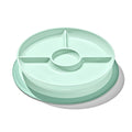 Stick & Stay Divided Plate - Opal