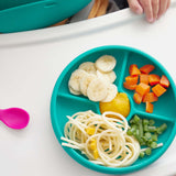 Silicone Divided Plate - Teal