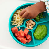 Silicone Divided Plate - Teal