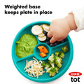 Silicone Divided Plate - Teal