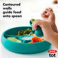 Silicone Divided Plate - Teal
