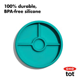 Silicone Divided Plate - Teal
