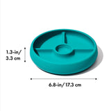 Silicone Divided Plate - Teal