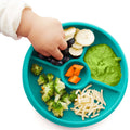 Silicone Divided Plate - Teal