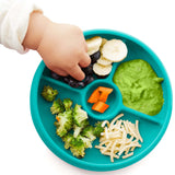 Silicone Divided Plate - Teal