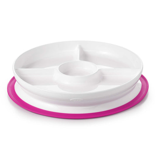 Stick & Stay Divided Plate - Pink