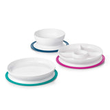 Stick & Stay Divided Plate - Pink