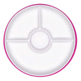 Stick & Stay Divided Plate - Pink