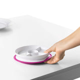 Stick & Stay Divided Plate - Pink