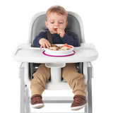 Stick & Stay Divided Plate - Pink