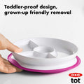Stick & Stay Divided Plate - Pink