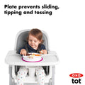 Stick & Stay Divided Plate - Pink