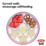 Stick & Stay Divided Plate - Pink