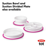Stick & Stay Divided Plate - Pink