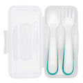 On the Go Plastic Feeding Spoon with Case - Teal