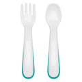 On the Go Plastic Feeding Spoon with Case - Teal