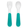 On the Go Plastic Feeding Spoon with Case - Teal