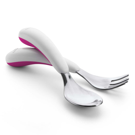 Fork & Spoon Set - Pink