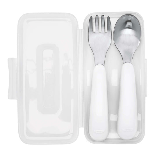 On-The-Go Fork And Spoon Set - Pink