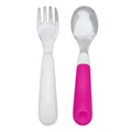 On-The-Go Fork And Spoon Set - Pink