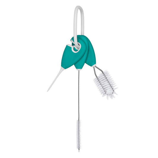 On the Go Straw & Sippy Cup Top Cleaning Set - Teal