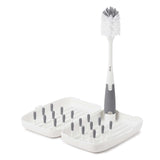 On the Go Drying Rack & Bottle Brush - Grey