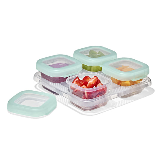 Baby Blocks Food Storage Containers (120 ml) - Opal