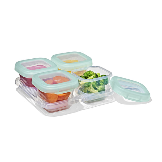 Baby Blocks Food Storage Containers (180 ml) - Opal